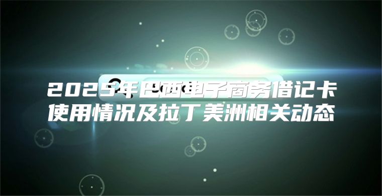 2025年巴西电子商务借记卡使用情况及拉丁美洲相关动态