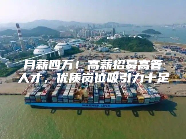 月薪四万！高薪招募高管人才，优质岗位吸引力十足