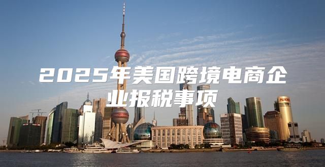 2025年美国跨境电商企业报税事项