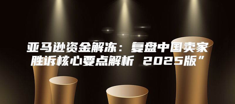 亚马逊资金解冻：复盘中国卖家胜诉核心要点解析 2025版”