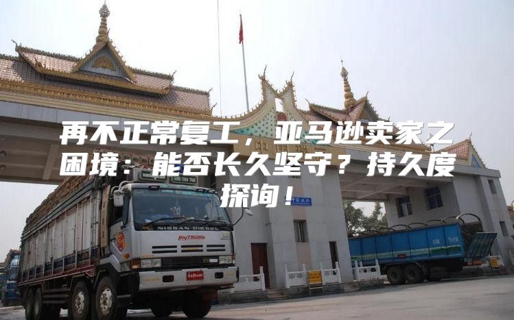 再不正常复工，亚马逊卖家之困境：能否长久坚守？持久度探询！