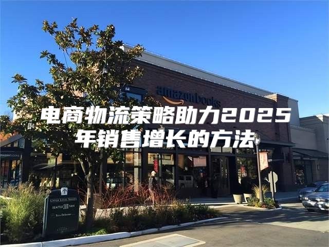 电商物流策略助力2025年销售增长的方法