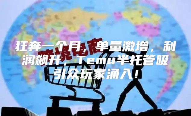 狂奔一个月，单量激增，利润飙升，Temu半托管吸引众玩家涌入！
