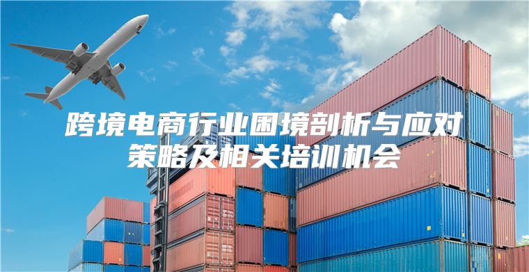 跨境电商行业困境剖析与应对策略及相关培训机会