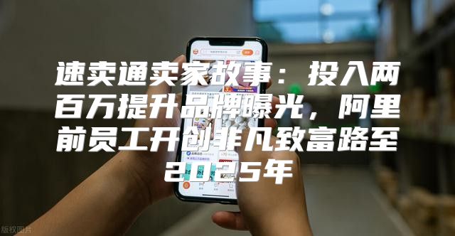 速卖通卖家故事：投入两百万提升品牌曝光，阿里前员工开创非凡致富路至2025年