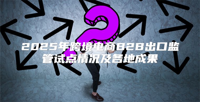 2025年跨境电商B2B出口监管试点情况及各地成果