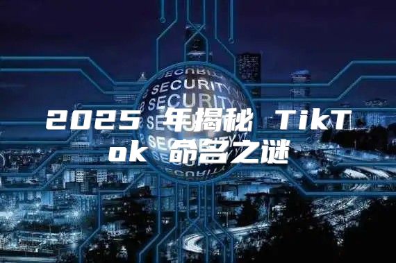 2025 年揭秘 TikTok 命名之谜