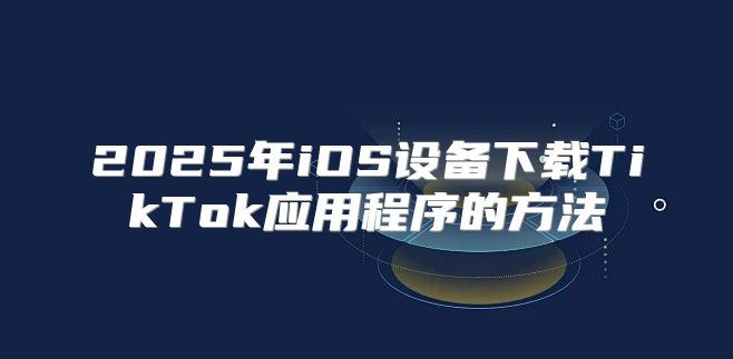2025年iOS设备下载TikTok应用程序的方法