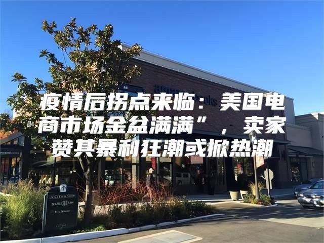 疫情后拐点来临：美国电商市场金盆满满”，卖家赞其暴利狂潮或掀热潮