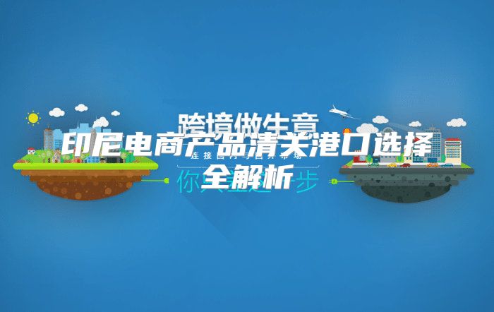 印尼电商产品清关港口选择全解析