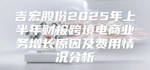 吉宏股份2025年上半年财报跨境电商业务增长原因及费用情况分析