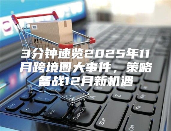 3分钟速览2025年11月跨境圈大事件，策略备战12月新机遇