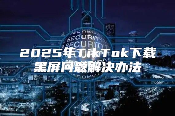 2025年TikTok下载黑屏问题解决办法