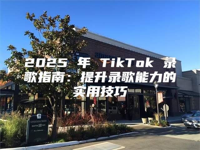 2025 年 TikTok 录歌指南：提升录歌能力的实用技巧