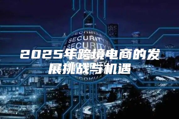 2025年跨境电商的发展挑战与机遇