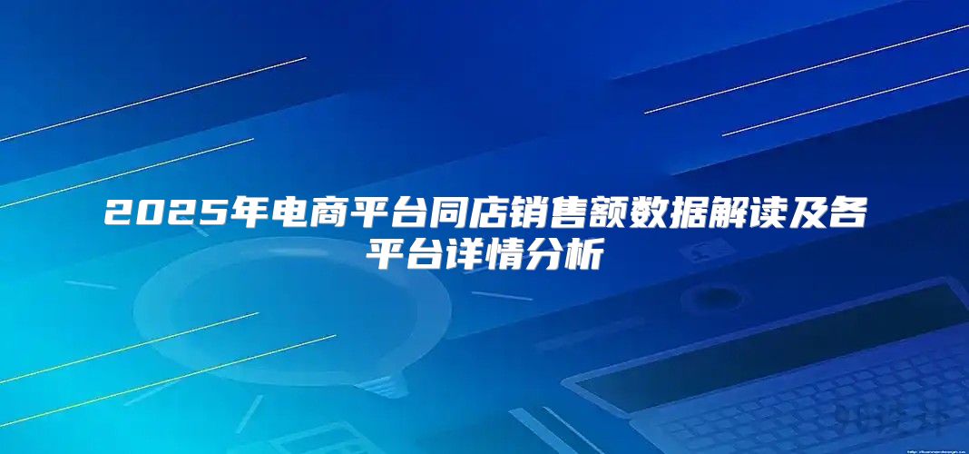 2025年电商平台同店销售额数据解读及各平台详情分析
