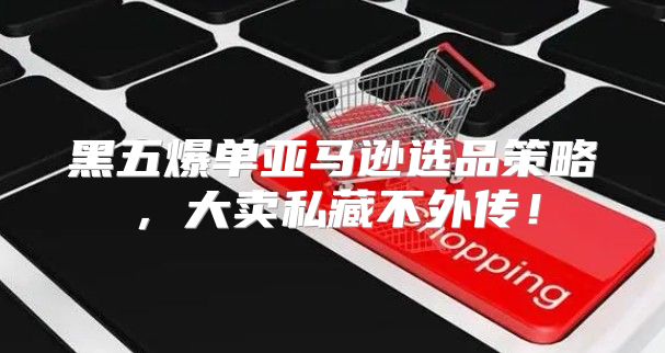 黑五爆单亚马逊选品策略，大卖私藏不外传！