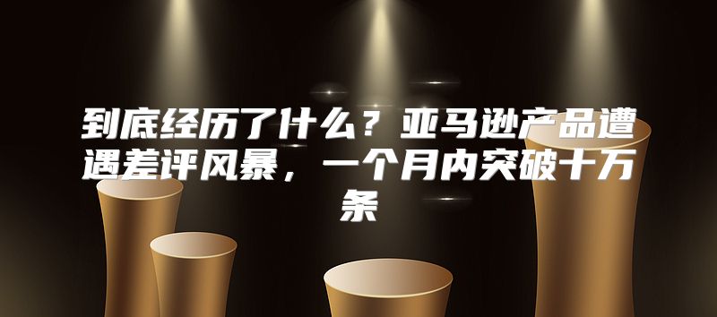 到底经历了什么？亚马逊产品遭遇差评风暴，一个月内突破十万条