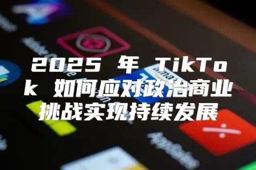 2025 年 TikTok 如何应对政治商业挑战实现持续发展