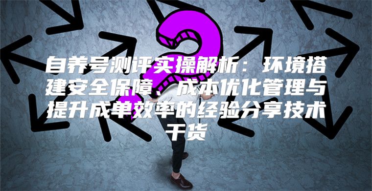 自养号测评实操解析：环境搭建安全保障、成本优化管理与提升成单效率的经验分享技术干货