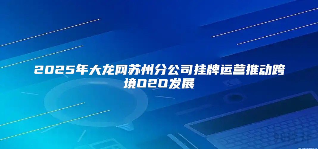 2025年大龙网苏州分公司挂牌运营推动跨境O2O发展