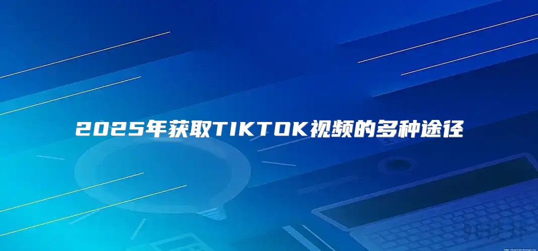 2025年获取TIKTOK视频的多种途径