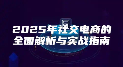 2025年社交电商的全面解析与实战指南