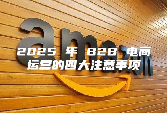 2025 年 B2B 电商运营的四大注意事项