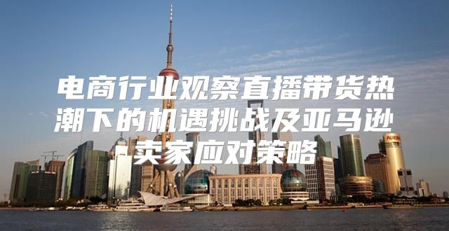 电商行业观察直播带货热潮下的机遇挑战及亚马逊卖家应对策略
