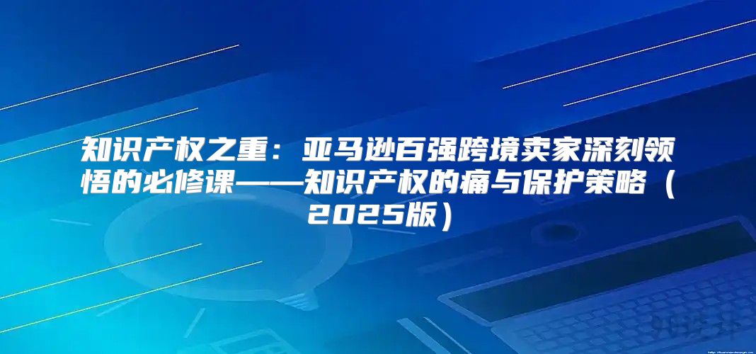 知识产权之重：亚马逊百强跨境卖家深刻领悟的必修课——知识产权的痛与保护策略2025版