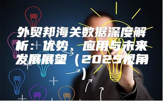 外贸邦海关数据深度解析：优势、应用与未来发展展望2025视角