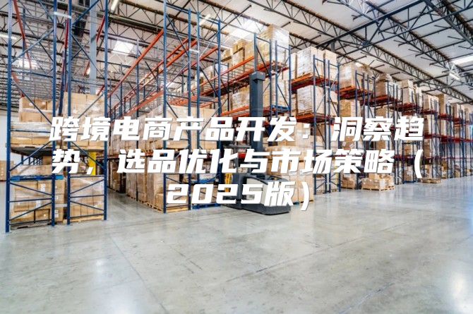 跨境电商产品开发：洞察趋势，选品优化与市场策略2025版