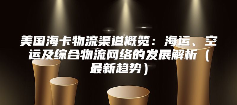 美国海卡物流渠道概览：海运、空运及综合物流网络的发展解析最新趋势