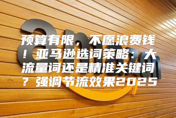 预算有限，不愿浪费钱！亚马逊选词策略：大流量词还是精准关键词？强调节流效果2025