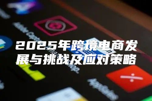 2025年跨境电商发展与挑战及应对策略