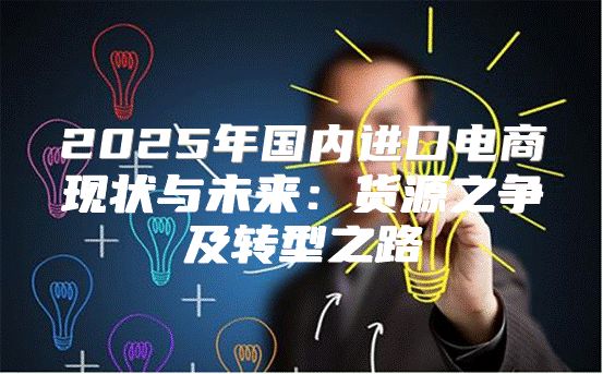 2025年国内进口电商现状与未来：货源之争及转型之路