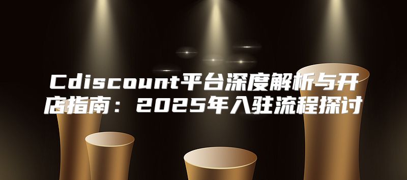 Cdiscount平台深度解析与开店指南：2025年入驻流程探讨