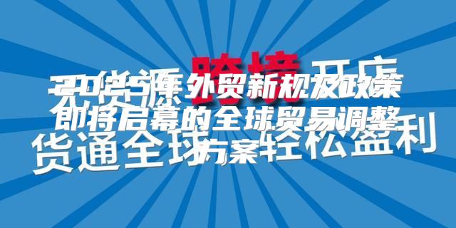 2025年外贸新规及政策即将启幕的全球贸易调整方案