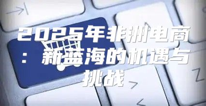 2025年非洲电商：新蓝海的机遇与挑战