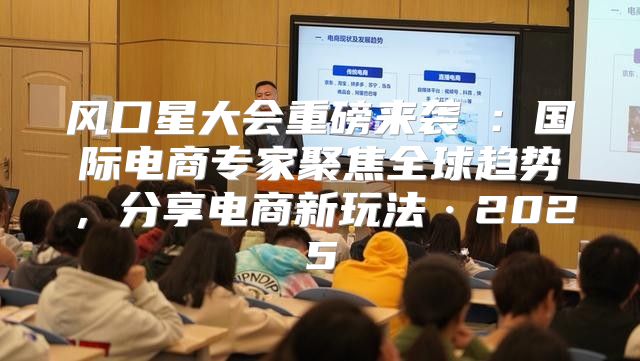 风口星大会重磅来袭⑦：国际电商专家聚焦全球趋势，分享电商新玩法·2025