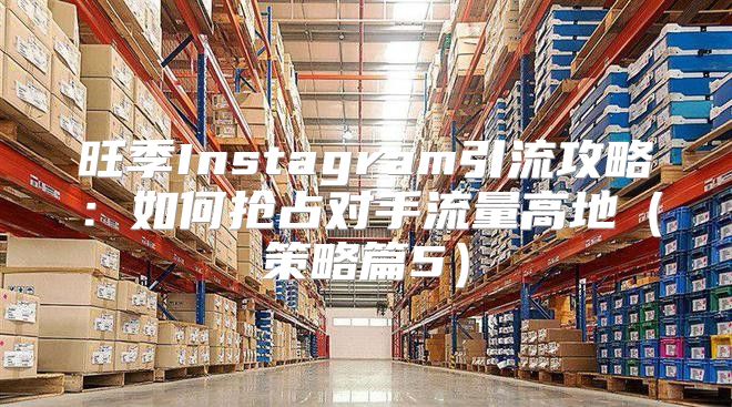 旺季Instagram引流攻略：如何抢占对手流量高地策略篇5