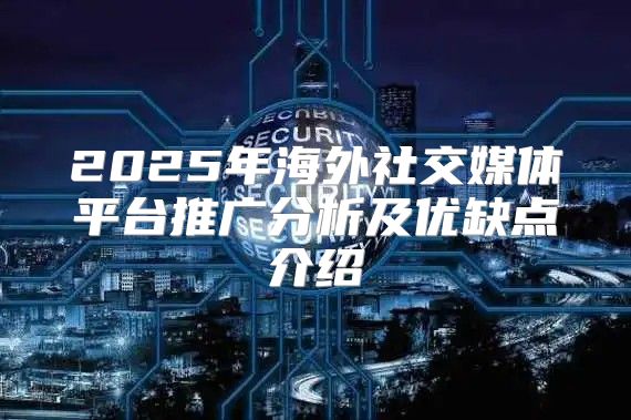2025年海外社交媒体平台推广分析及优缺点介绍