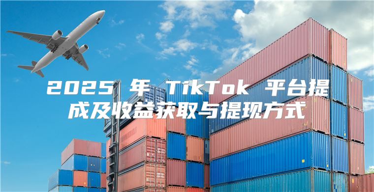 2025 年 TikTok 平台提成及收益获取与提现方式