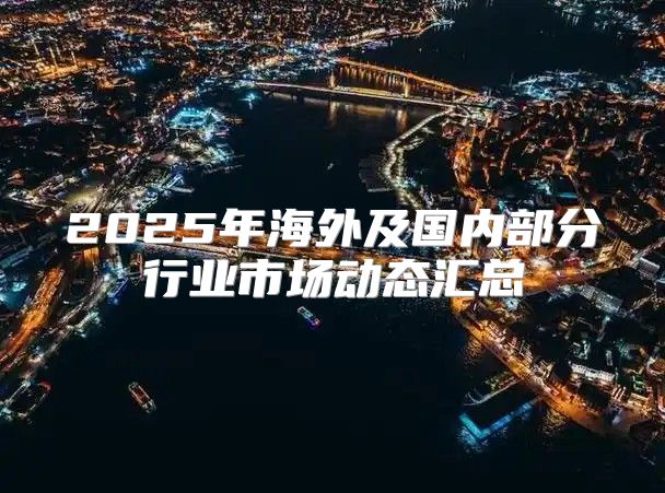 2025年海外及国内部分行业市场动态汇总