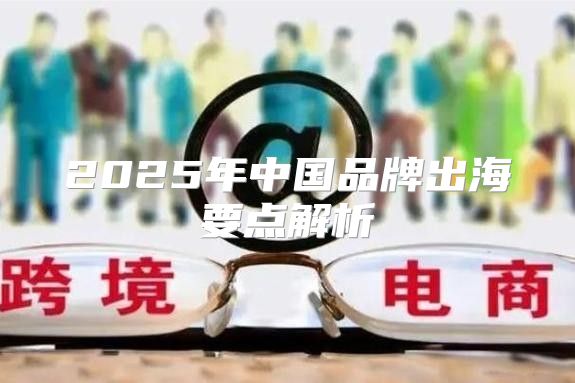 2025年中国品牌出海要点解析