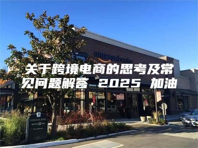 关于跨境电商的思考及常见问题解答 2025 加油