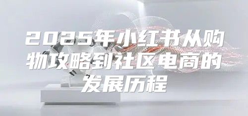 2025年小红书从购物攻略到社区电商的发展历程