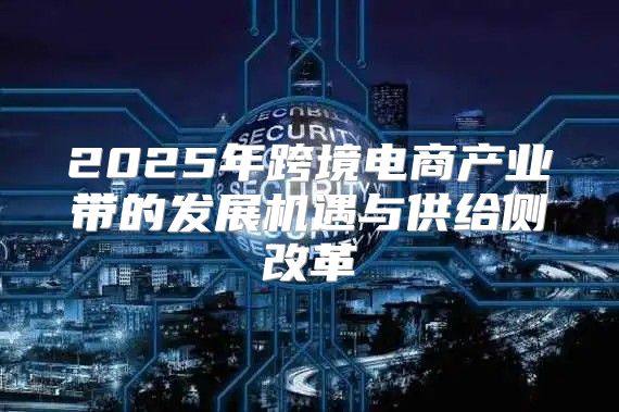 2025年跨境电商产业带的发展机遇与供给侧改革