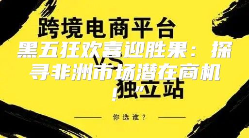 黑五狂欢喜迎胜果：探寻非洲市场潜在商机！”