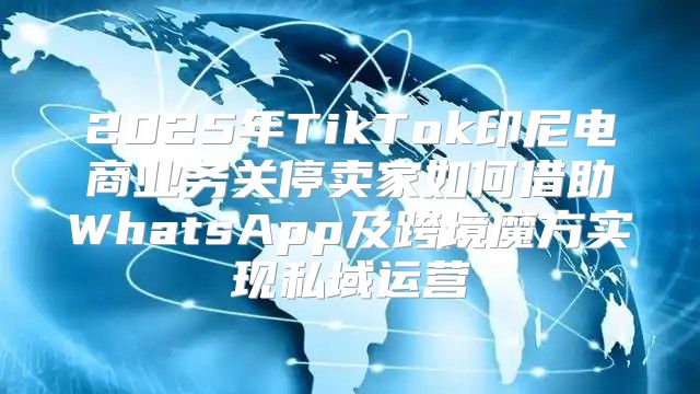 2025年TikTok印尼电商业务关停卖家如何借助WhatsApp及跨境魔方实现私域运营